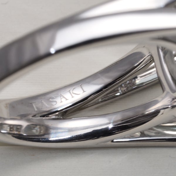 タサキ リング  グリーンクォーツ  ダイヤ 0.19ct  13号 K18WG 