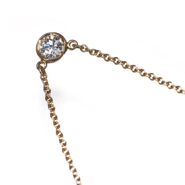 ティファニー ネックレス  ダイヤ 0.14ct程 バイザヤード  K18YG 