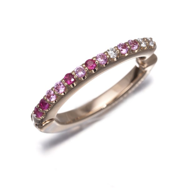 ポンテヴェキオ イヤリング  サファイア 0.09ct ダイヤ 0.02ct  イヤーカフ 片耳 K18PG 箱