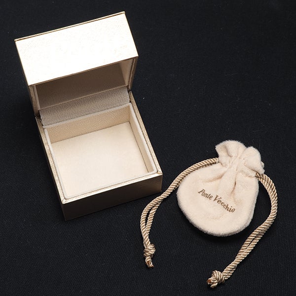 ポンテヴェキオ イヤリング  サファイア 0.09ct ダイヤ 0.02ct  イヤーカフ 片耳 K18PG 箱