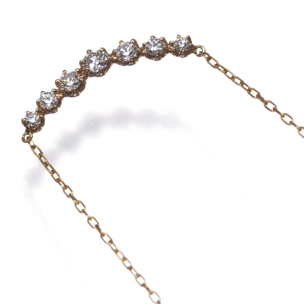  ダイヤ 0.27ct   ネックレス K18YG ソーティング