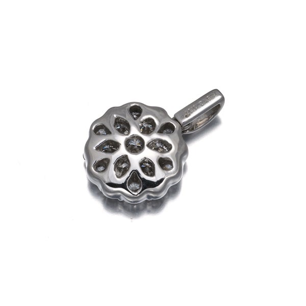  ダイヤ 0.67ct パヴェ  ペンダントトップ K18WG 