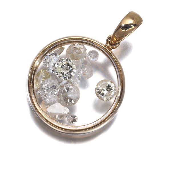  ダイヤモンド 1.00ct   ペンダントトップ K18YG/ガラス 