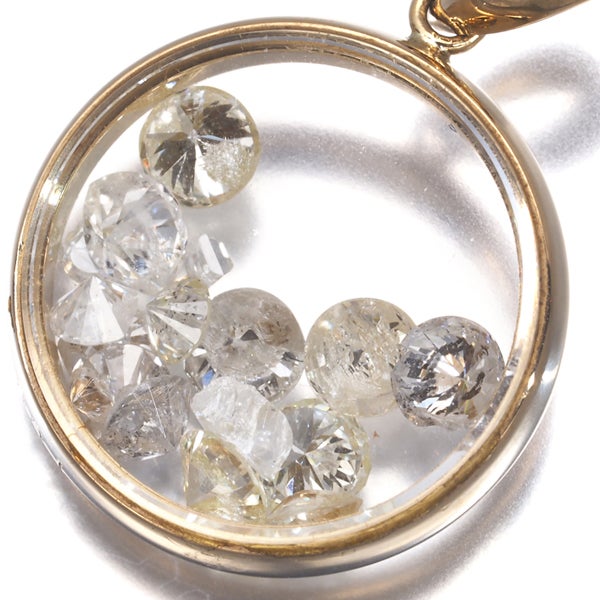  ダイヤモンド 1.00ct   ペンダントトップ K18YG/ガラス 