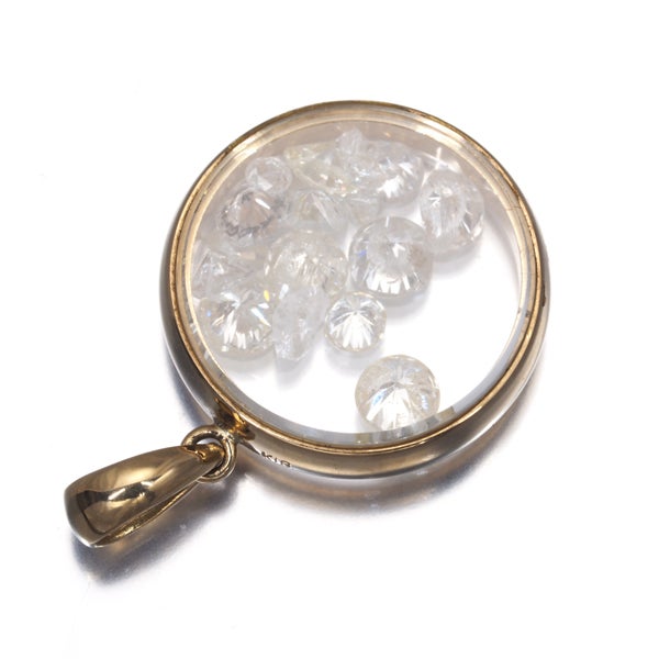  ダイヤモンド 1.00ct   ペンダントトップ K18YG/ガラス 