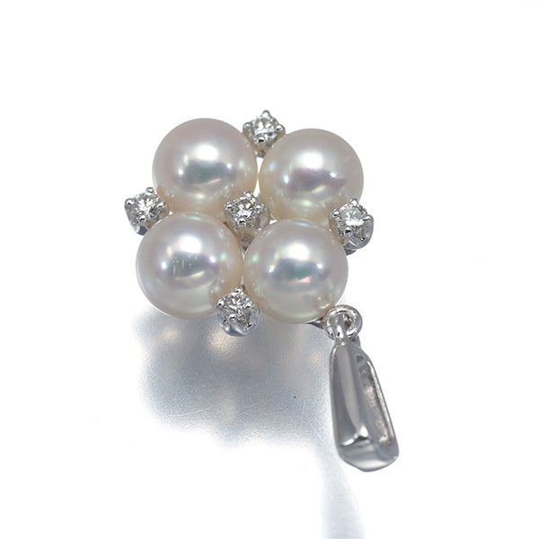 ミキモト ペンダントトップ  アコヤ真珠 5.2-5.4mm   ダイヤ   K18WG 