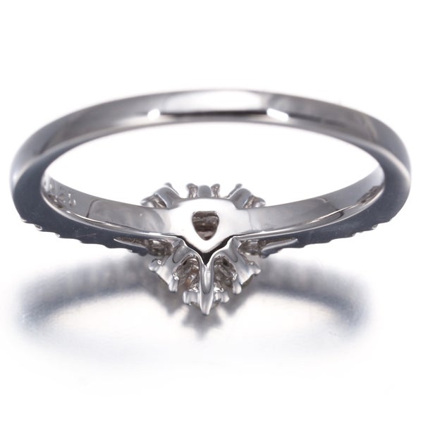 ピンク&クリア ダイヤ 0.076ct VS1/0.25ct ハートシェイプ  リング Pt950 ソーティング