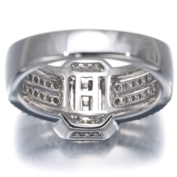  ダイヤ 1.04ct 2種カット  リング K18WG 
