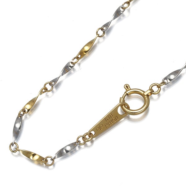 ツイスト チェーンネックレス コンビカラー Pt850/K18YG