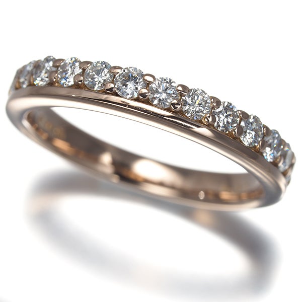 エステール リング  ダイヤ 0.51ct  ハーフエタニティ 8号 K18PG 