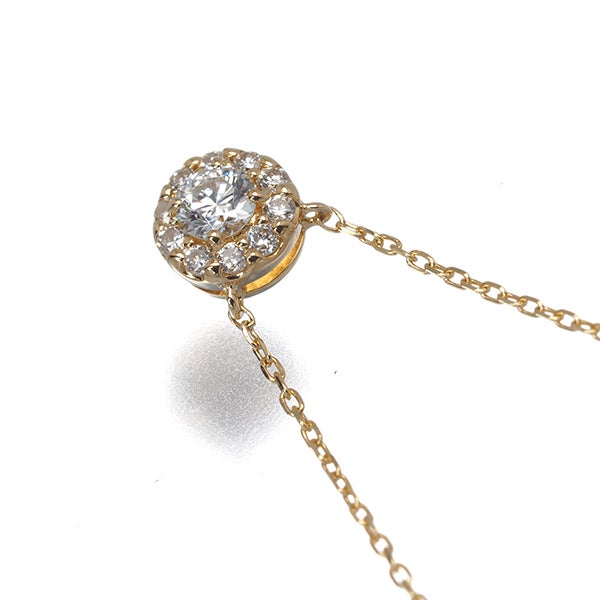 ヴァンドーム ネックレス  ダイヤ 0.12ct グレース  K18YG 
