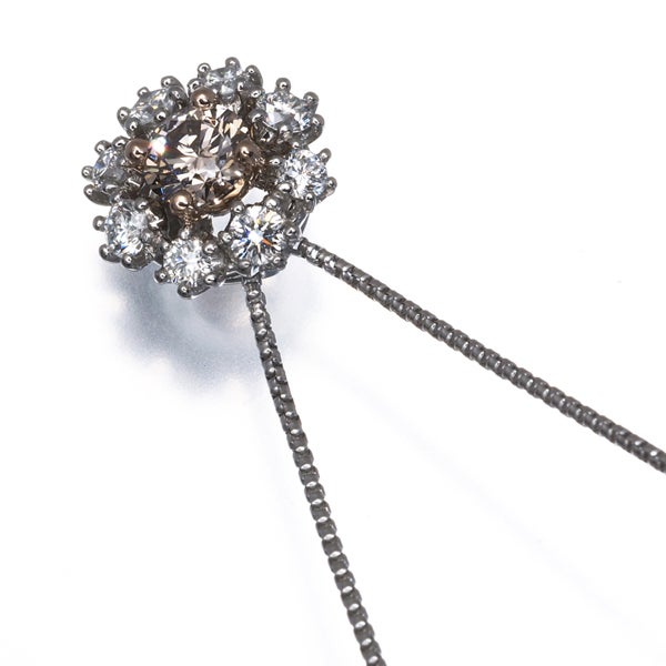 カシケイ ネックレス  ダイヤ 0.30ct/0.30ct   Pt900/K18PG/Pt850 