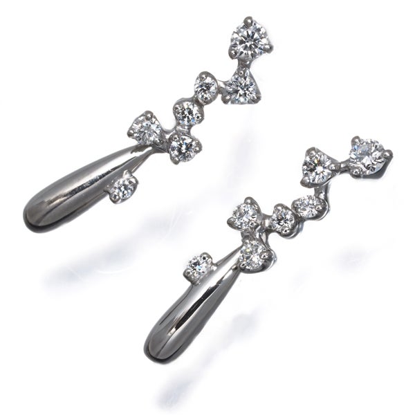 星の砂 ピアス  ダイヤ 0.15ct/0.15ct   Pt900 