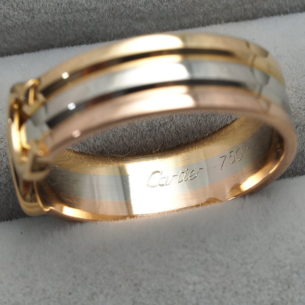 カルティエ リング   2C ドゥーブルC C2 スリーカラー SM 54号 K18YG/WG/PG 