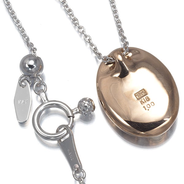カシケイ ネックレス ブラウン ダイヤ 1.00ct メランジェ  K18WG/PG 