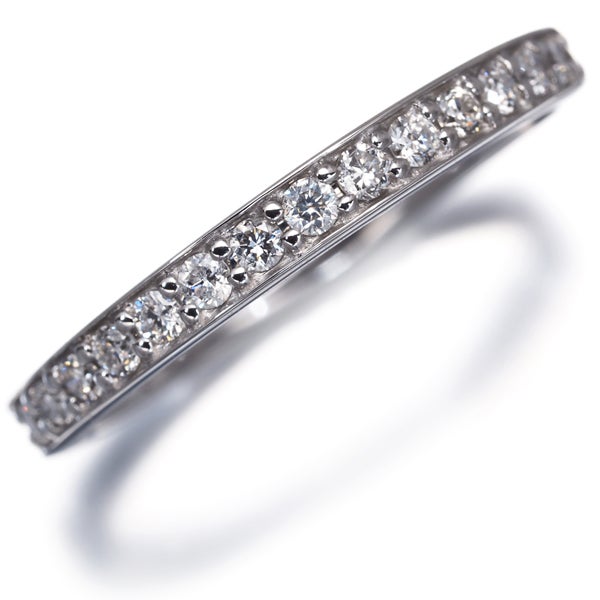 エステール リング  ダイヤ 0.25ct  ハーフエタニティ 13号 K18WG 