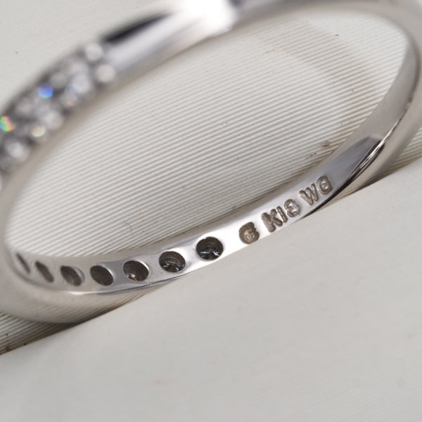 エステール リング  ダイヤ 0.25ct  ハーフエタニティ 13号 K18WG 