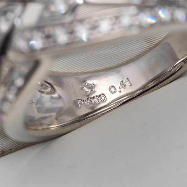 星の砂 リング  ダイヤ 0.41ct  11号 Pt900 