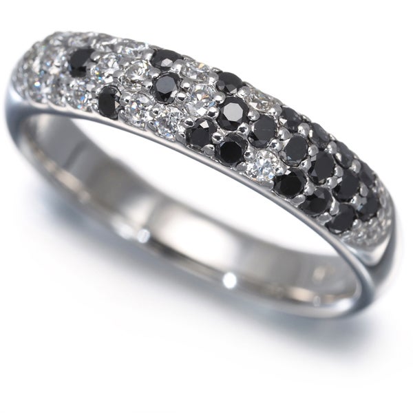 ポンテヴェキオ リング  ダイヤ 0.18ct/0.23ct ピッコリーニ チョコラテ 9号 K18WG 箱