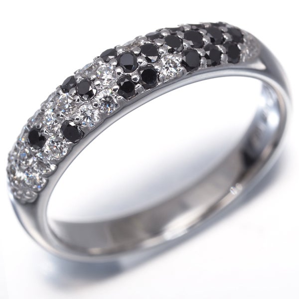 ポンテヴェキオ リング  ダイヤ 0.18ct/0.23ct ピッコリーニ チョコラテ 9号 K18WG 箱
