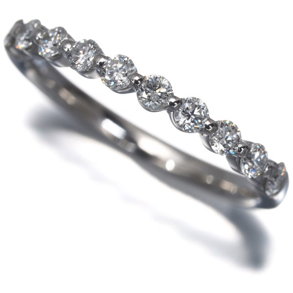 ヴァンドーム リング  ダイヤ 0.33ct  ハーフエタニティ 9号 Pt950 保証書