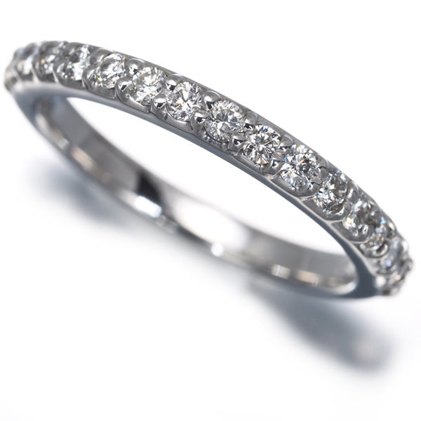 ポンテヴェキオ リング  ダイヤ 0.35ct  ハーフエタニティ 8号 K18WG 箱