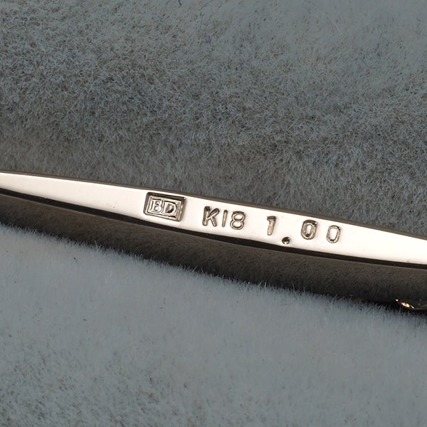 カシケイ ピアス ブラウン ダイヤ 1.00ct ネイキッド  K18BG 