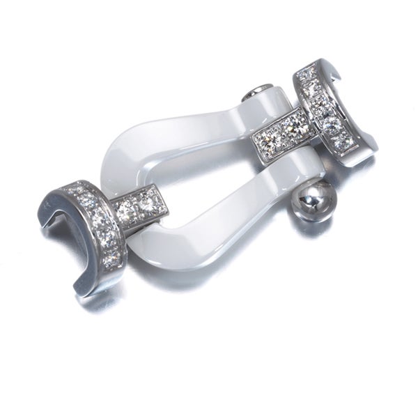 フレッド ブレスレット用バックル  ダイヤ フォース10 LM K18WG/セラミック 