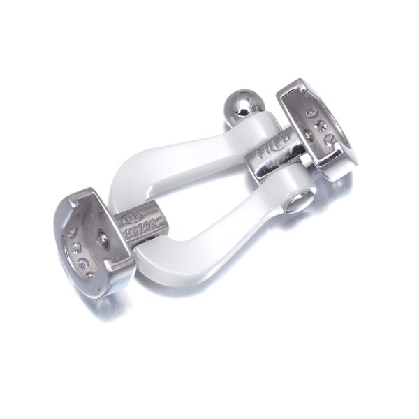 フレッド ブレスレット用バックル  ダイヤ フォース10 LM K18WG/セラミック 