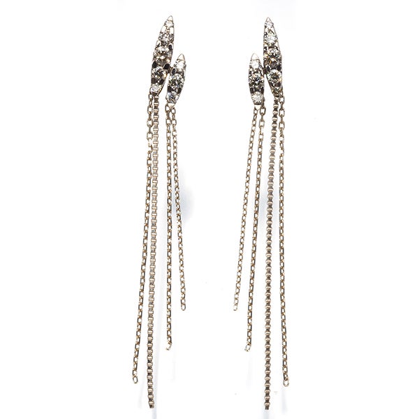 カシケイ ピアス  ダイヤ 0.48ct ネイキッド  K18BG 