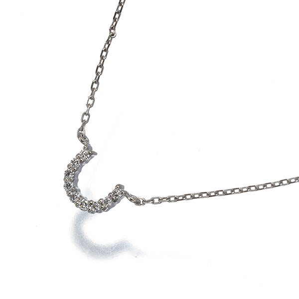 エテ ブレスレット  ダイヤ 0.03ct ホースシュー  K18WG 