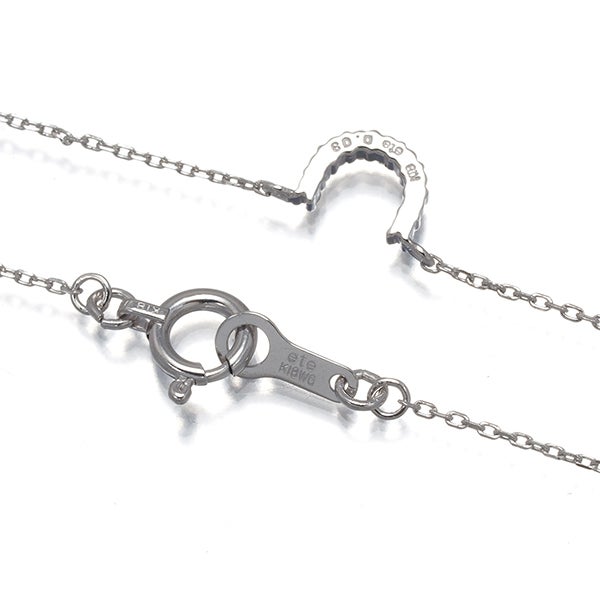 エテ ブレスレット  ダイヤ 0.03ct ホースシュー  K18WG 