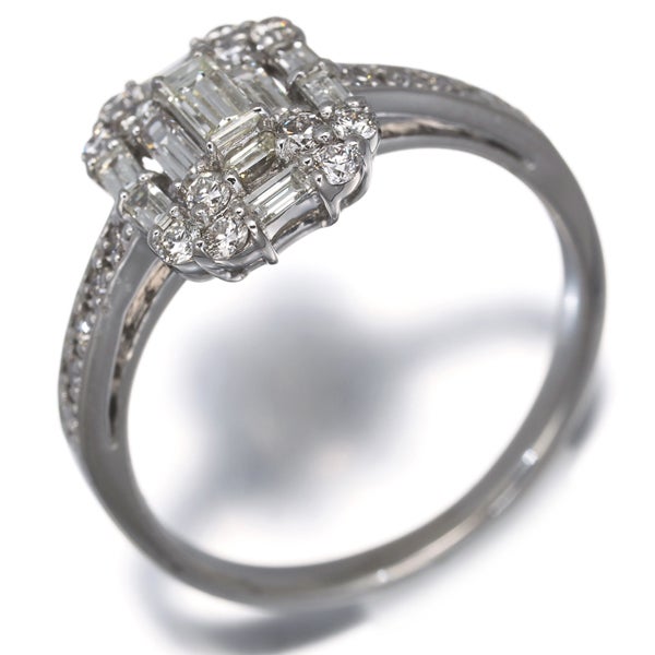  ダイヤ 0.50ct 2種カット  リング Pt900 