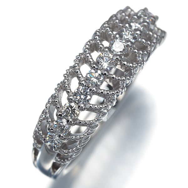  ダイヤ 0.30ct 透かし  リング Pt900 ソーティング