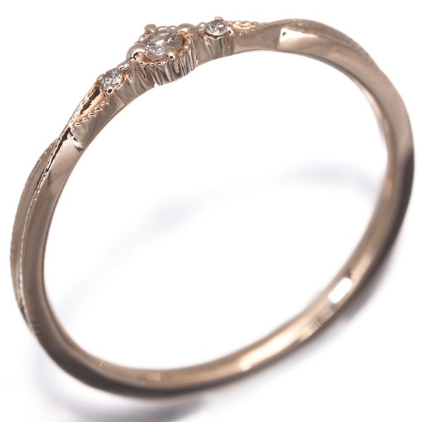 アガット リング  ダイヤ 0.03ct  9号 K10PG 