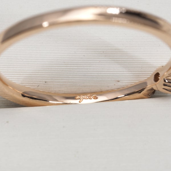 アガット リング  ダイヤ 0.03ct  9号 K10PG 