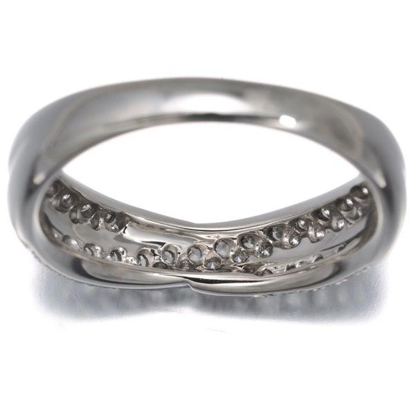ロイヤルアッシャー リング  ダイヤ 0.77ct  パヴェ 15号 Pt900 