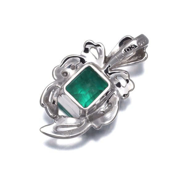  エメラルド 1.17ct  ダイヤ 0.03ct   ペンダントトップ Pt900 
