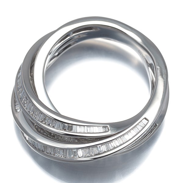  ダイヤ 2.00ct テーパーバゲットカット  リング Pt950 