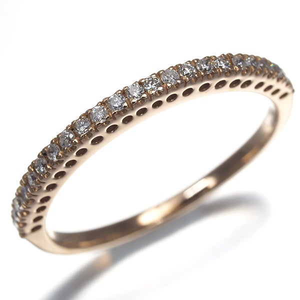  ダイヤ 0.15ct ハーフエタニティ  リング K18PG 