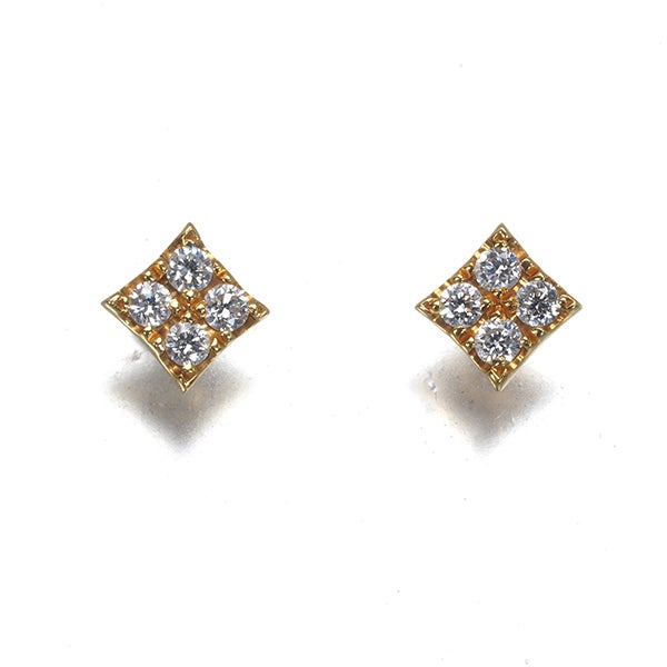 アーカー ピアス  ダイヤ 0.04ct/0.04ct エターナルライツスタッド  K18YG 保証書