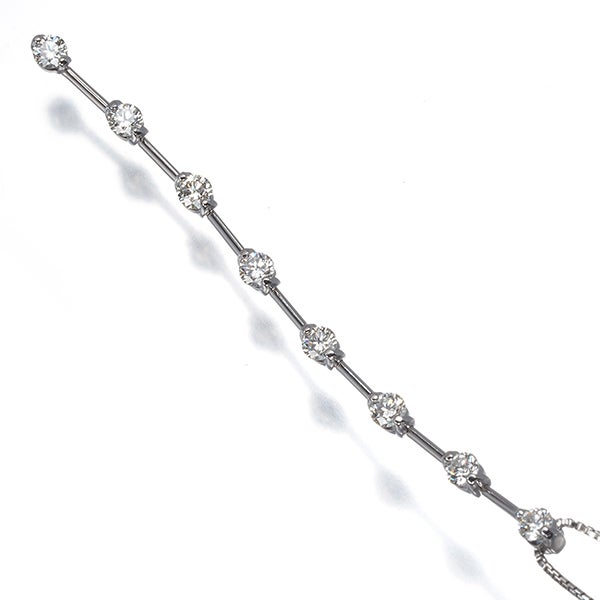 DTC ネックレス  ダイヤ 1.00ct LINE 8P K18WG 