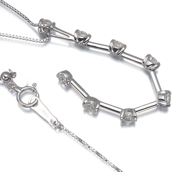 DTC ネックレス  ダイヤ 1.00ct LINE 8P K18WG 
