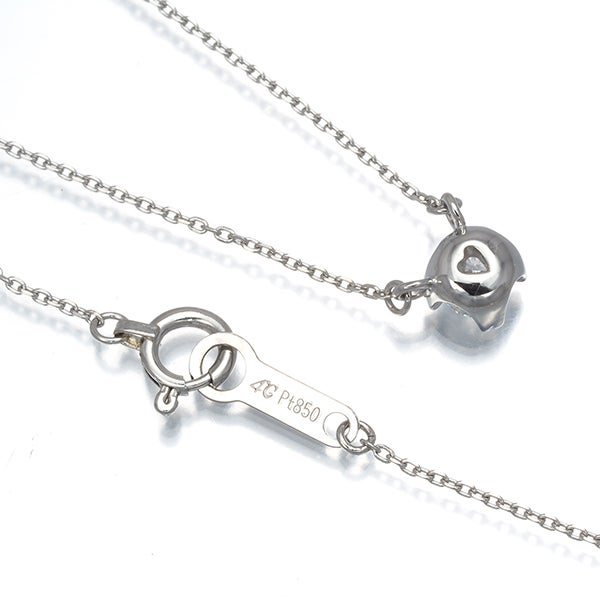 4℃ ネックレス  ダイヤ 0.220ct  一粒 Pt850 鑑別書