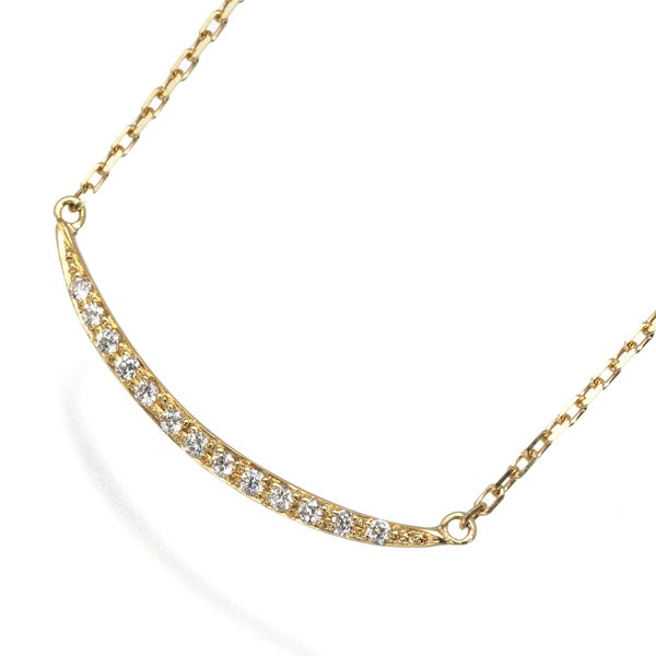 ダイヤ 0.09ct ブランコ  ネックレス K18YG 