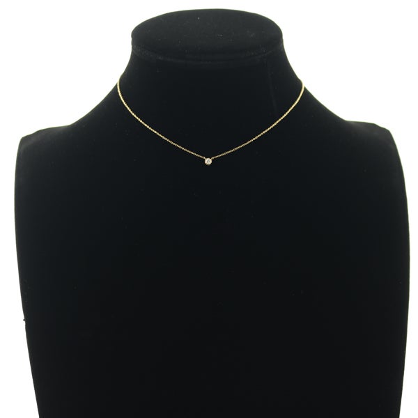 スタージュエリー ネックレス ダイヤ 0.07ct  一粒 K18YG 