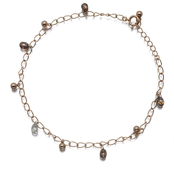 ブラウン&クリア ダイヤ ダイヤモンド 1.36ct/0.35ct ブリオレット
