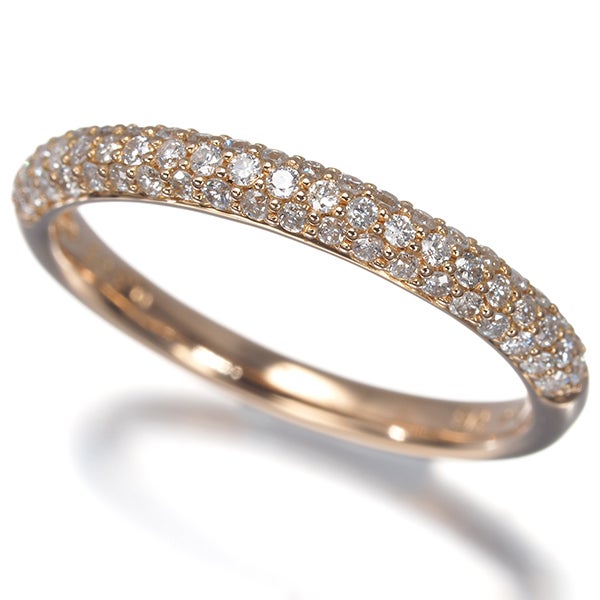 オデュース4℃ リング  ダイヤ 0.305ct  パヴェ 10号 K18PG 