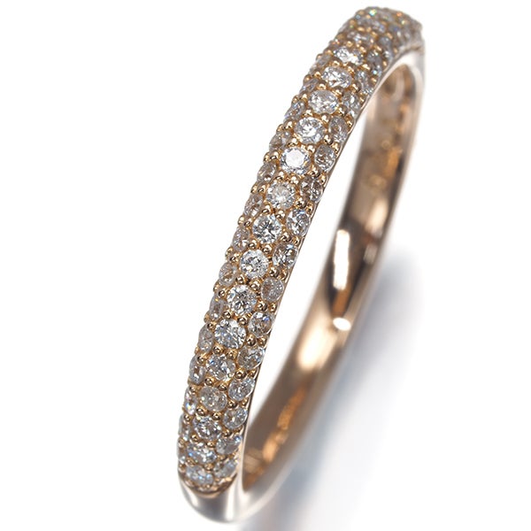 オデュース4℃ リング  ダイヤ 0.305ct  パヴェ 10号 K18PG 