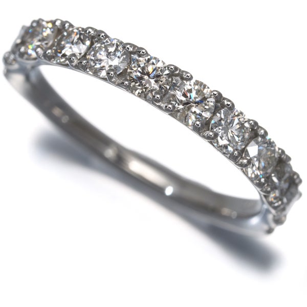 ダイヤ ダイヤモンド 1.00ct ハーフエタニティ リング Pt950 【中古